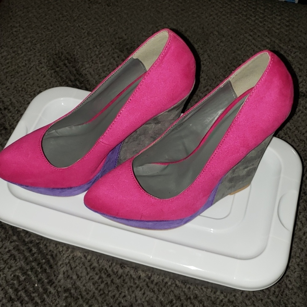 Wedge heels .. worn a few times..